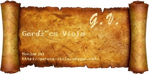 Gerócs Viola névjegykártya